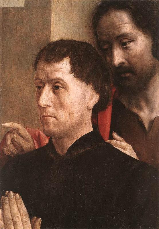 GOES, Hugo van der Portrait of a Donor with St John the Baptist dg